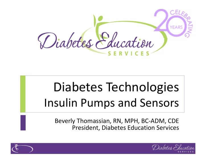 diabetes technologies