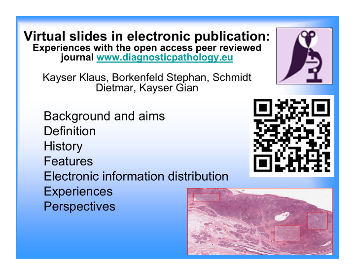 virtual slides in electronic publication