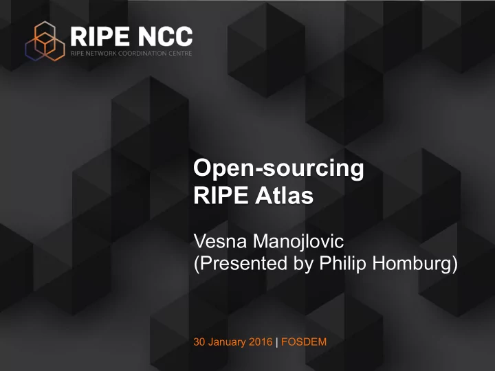 open sourcing ripe atlas