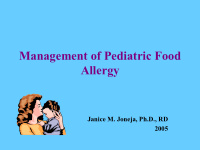 management of pediatric food allergy