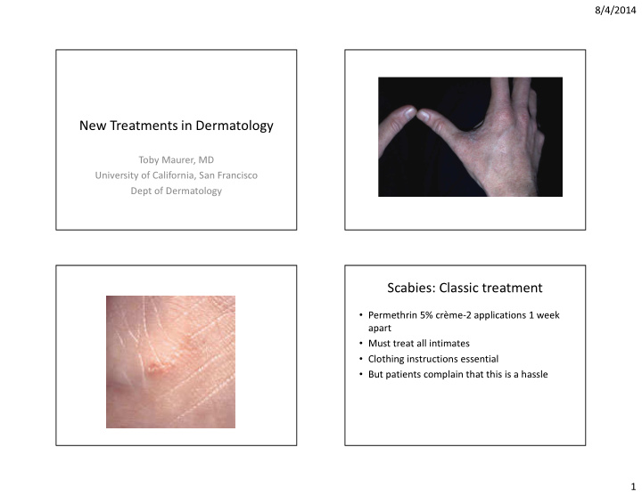 new treatments in dermatology