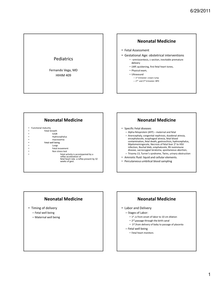 neonatal medicine