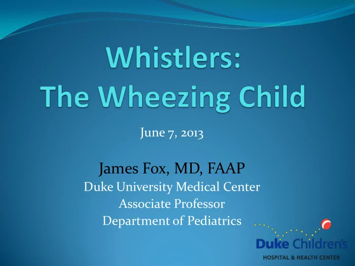james fox md faap
