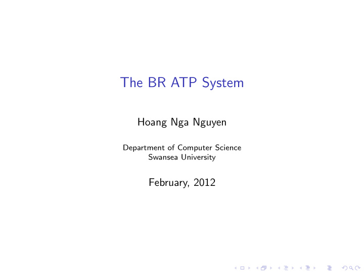 the br atp system