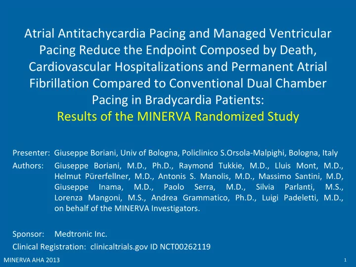 cardiovascular hospitalizations and permanent atrial