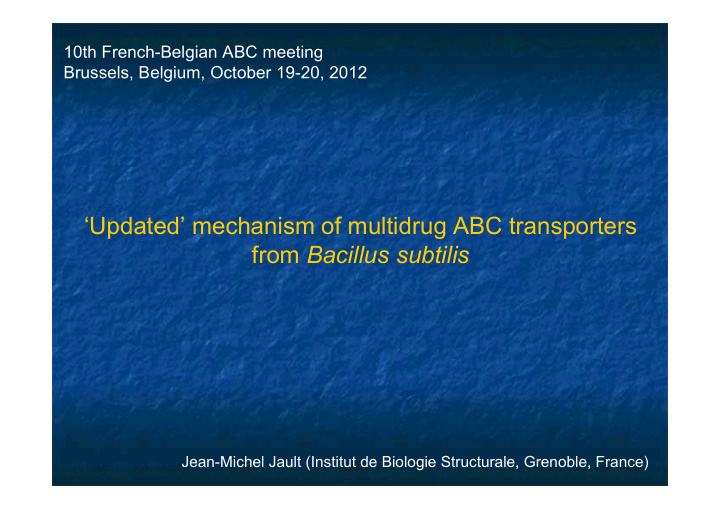 updated mechanism of multidrug abc transporters from