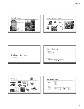 Indirect Access  SCANNING  2 Switch   Step Scanning (get/select,  move/scan)