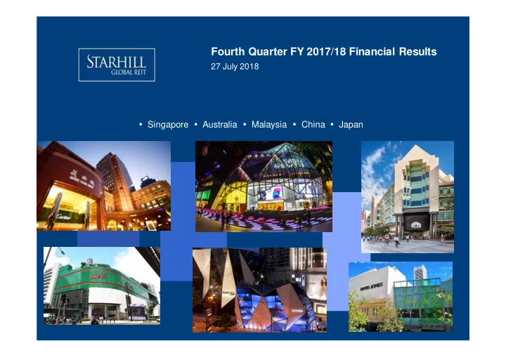 fourth quarter fy 2017 18 financial results