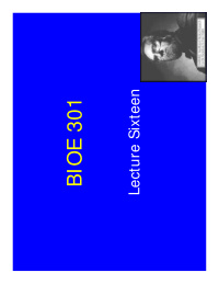 bioe 301 review of last time