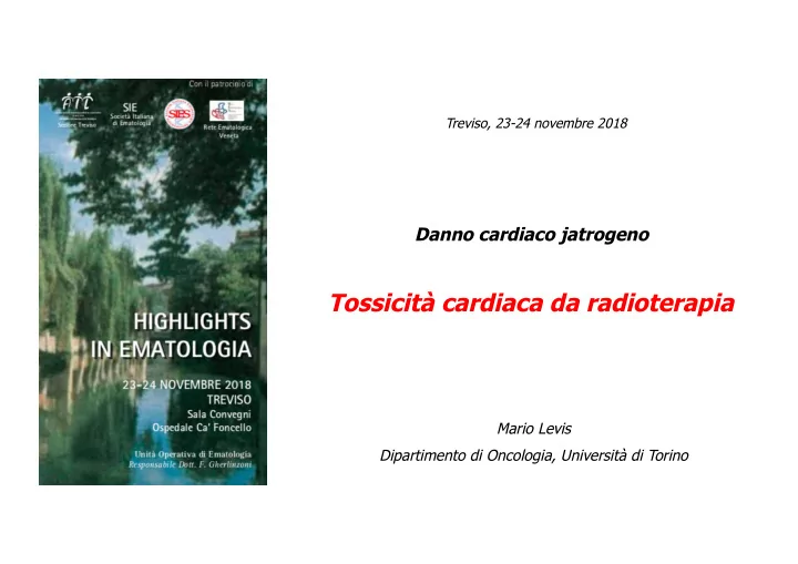 tossicit cardiaca da radioterapia