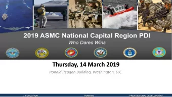 Thursday, 14 March 2019  Ronald Reagan Building, Washington, D.C.  1  EDUCATION  TRAINING