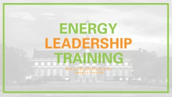 OVERVIEW Dressing for comfort Energy Leadership Award Impact of space heaters  Energy Leadership