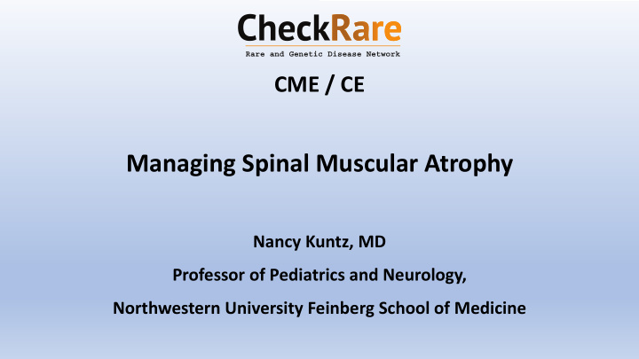 managing spinal muscular atrophy