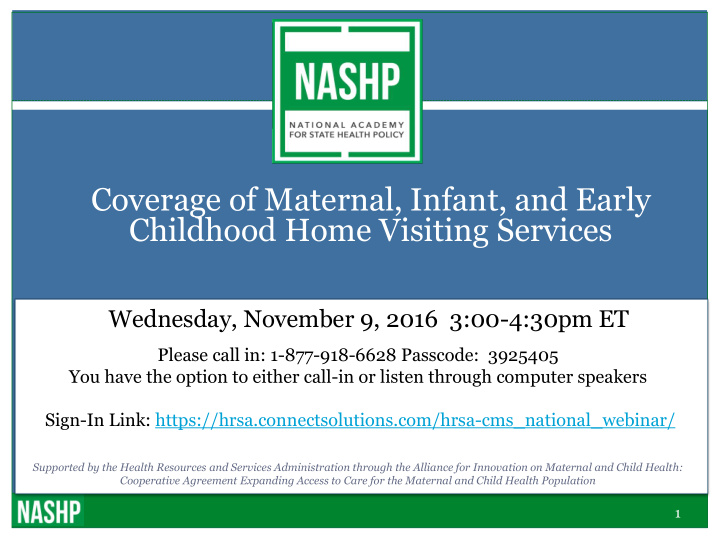 coverage of maternal infant and early childhood home
