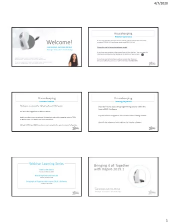 Welcome!  If not using speakers and you havent already, please call into the call center  number