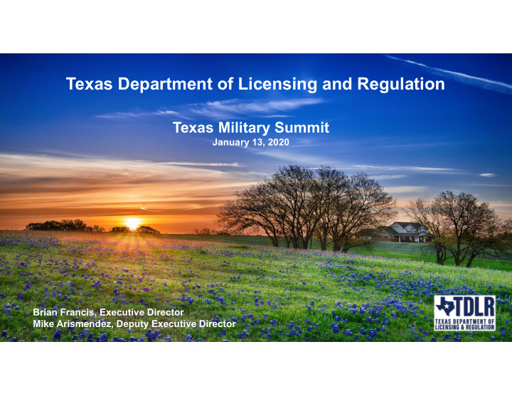 texas department of licensing and regulation