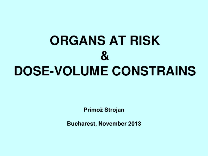 organs at risk