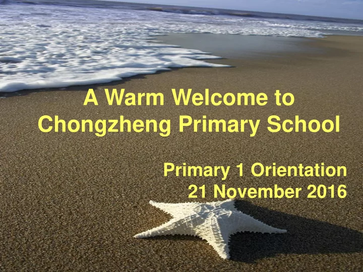 a warm welcome to
