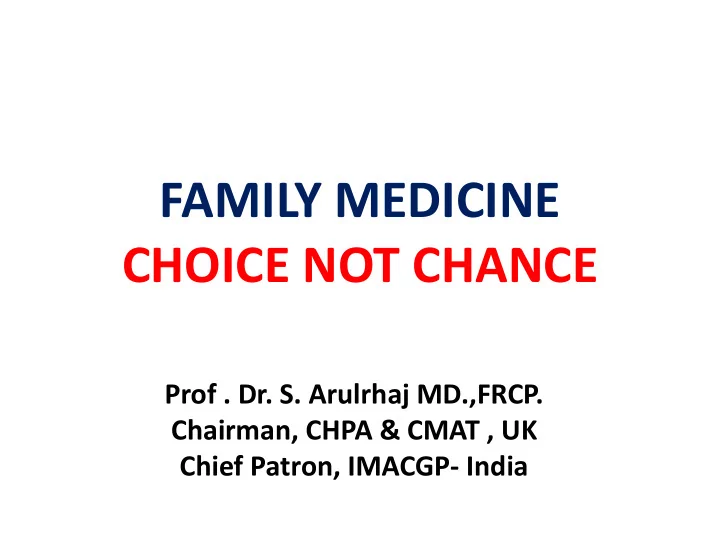 family medicine