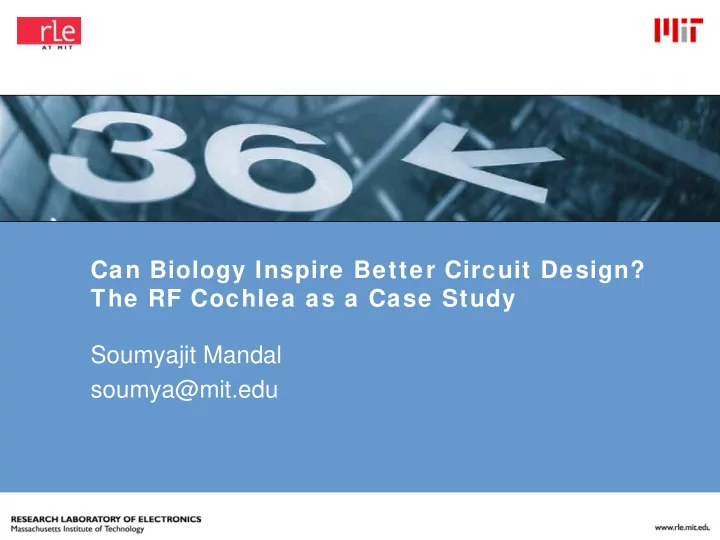 can biology inspire better circuit design the rf cochlea