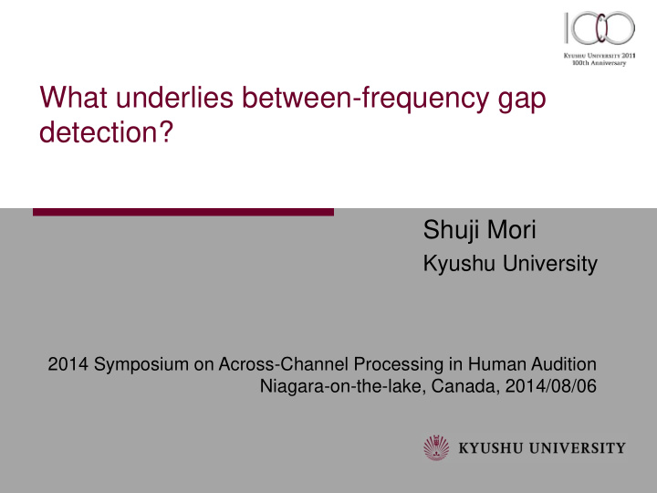 what underlies between frequency gap detection
