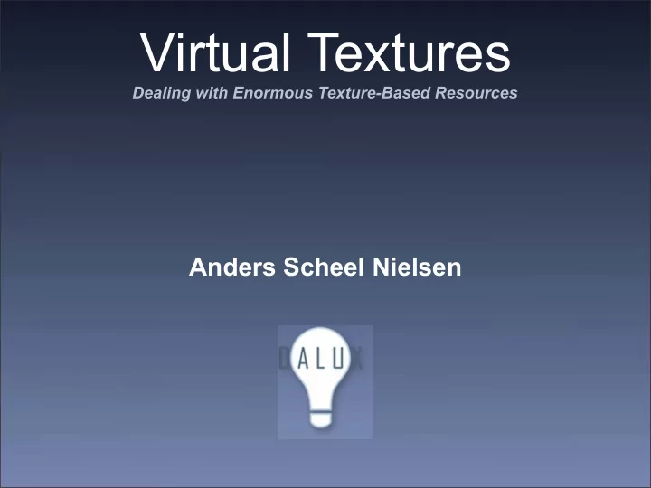 virtual textures