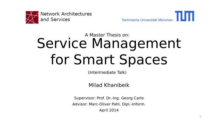 service management for smart spaces