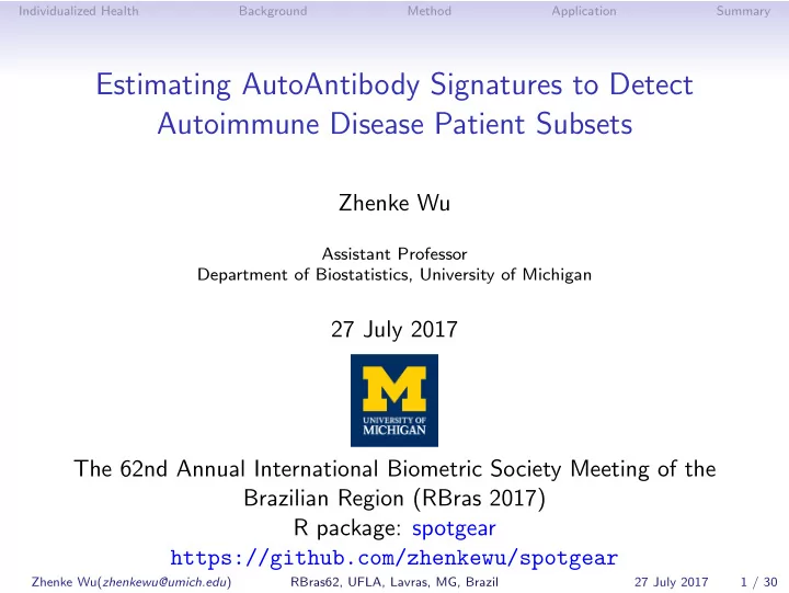 estimating autoantibody signatures to detect autoimmune