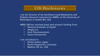 National Institutes of Health    Amgen Inc    Ionic Pharmaceuticals    Kaiser