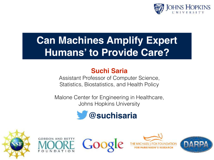 can machines amplify expert humans to provide care