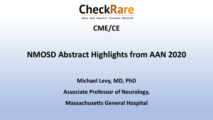 nmosd abstract highlights from aan 2020