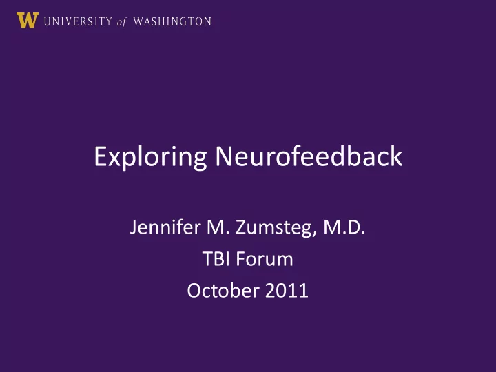 exploring neurofeedback