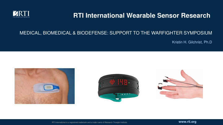 rti international wearable sensor research