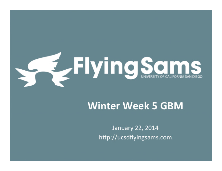 winter week 5 gbm