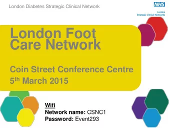 Coin Street Conference Centre 5 th March 2015  Date  Wifi Network name: CSNC1 Password: Event293