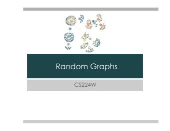 Network models  Why model?  simple representation of complex network  can derive