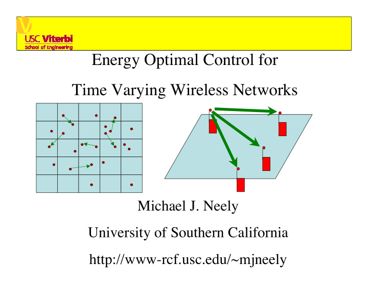 energy optimal control for time varying wireless networks