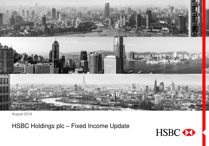 hsbc holdings plc fixed income update