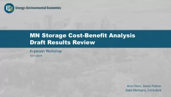 Draft Results Review  In-person Workshop  10/11/2019  Arne Olson, Senior Partner  Gabe Mantegna,