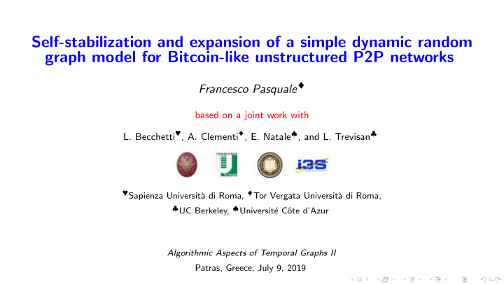 self stabilization and expansion of a simple dynamic