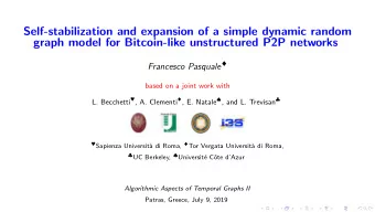 Self-stabilization and expansion of a simple dynamic random  graph model for Bitcoin-like