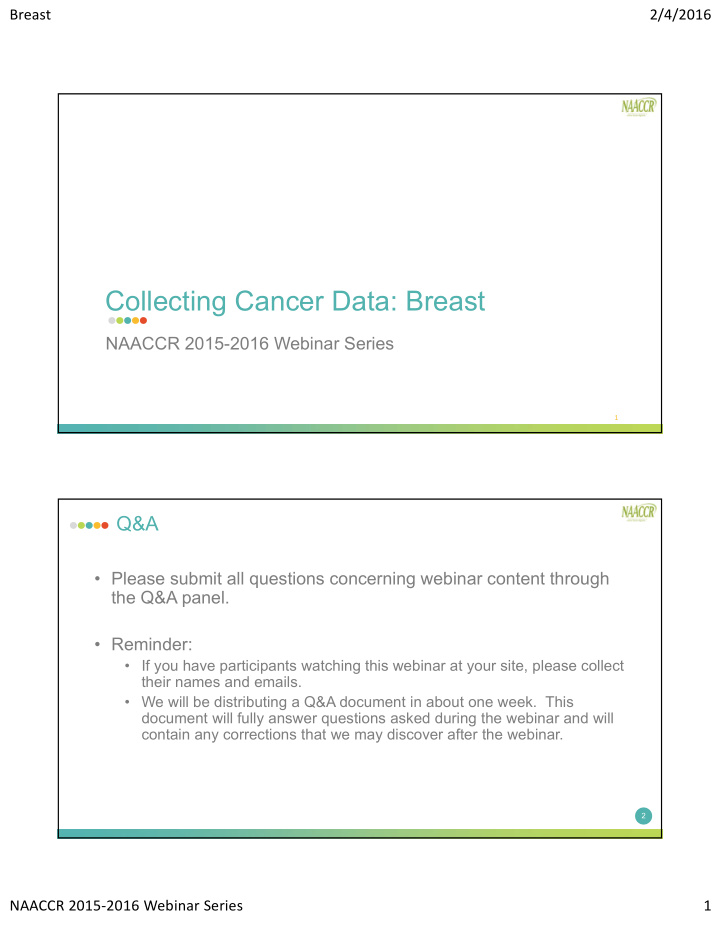 collecting cancer data breast