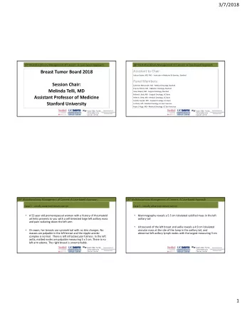 3/7/2018 18 th Multidisciplinary Management of Cancers: A Casebased Approach 18 th