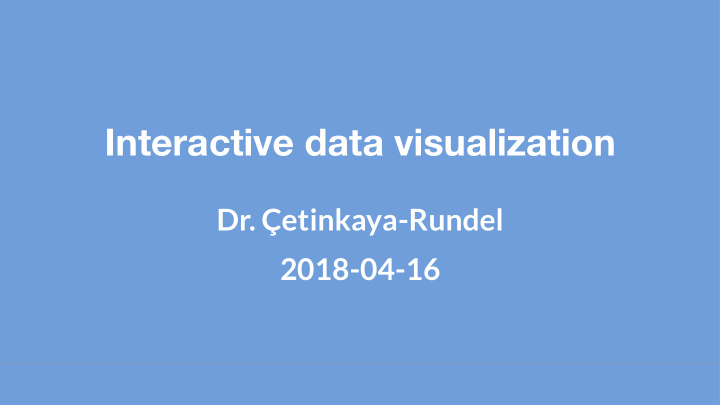 interactive data visualization