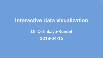 Interactive data visualization Dr. etinkaya-Rundel  2018-04-16  Announcements  Great job