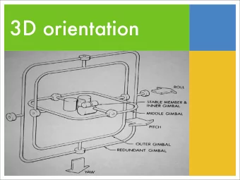 3D orientation   Rotation matrix   Fixed angle and Euler angle   Axis angle
