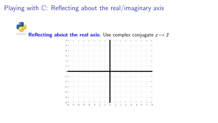 playing with c reflecting about the real imaginary axis