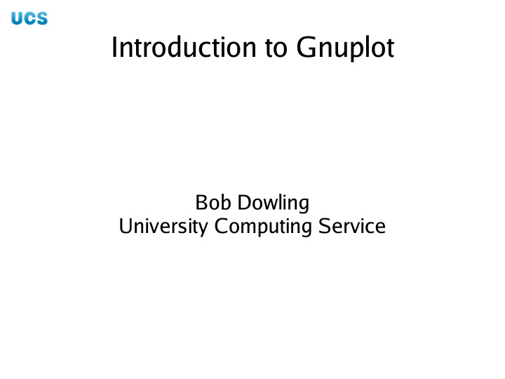 introduction to gnuplot