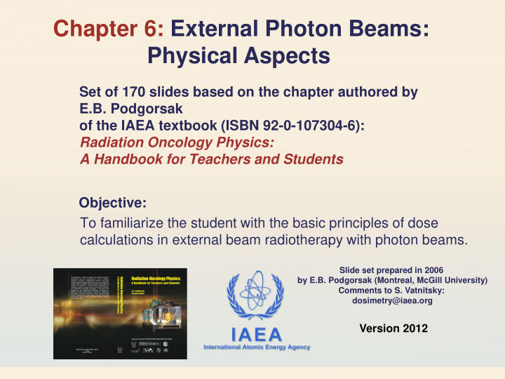 chapter 6 external photon beams