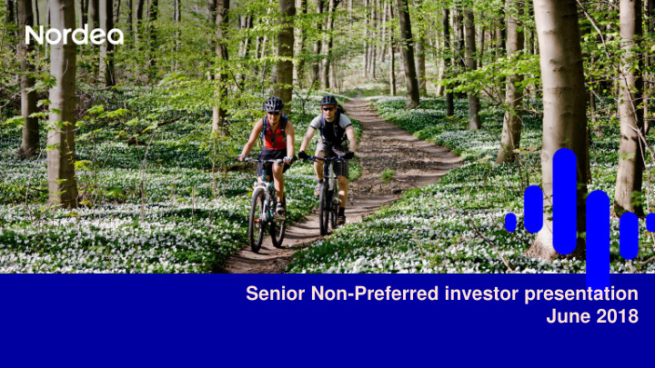 senior non preferred investor presentation